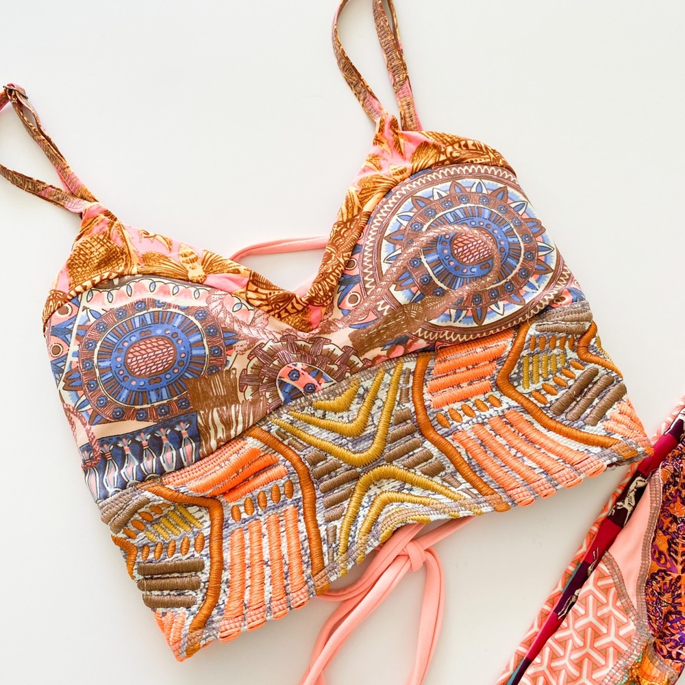 Maaji Multicolor Printed Bikini Set - Orange, Pink, Purple, Blue - Picture 3 of 6